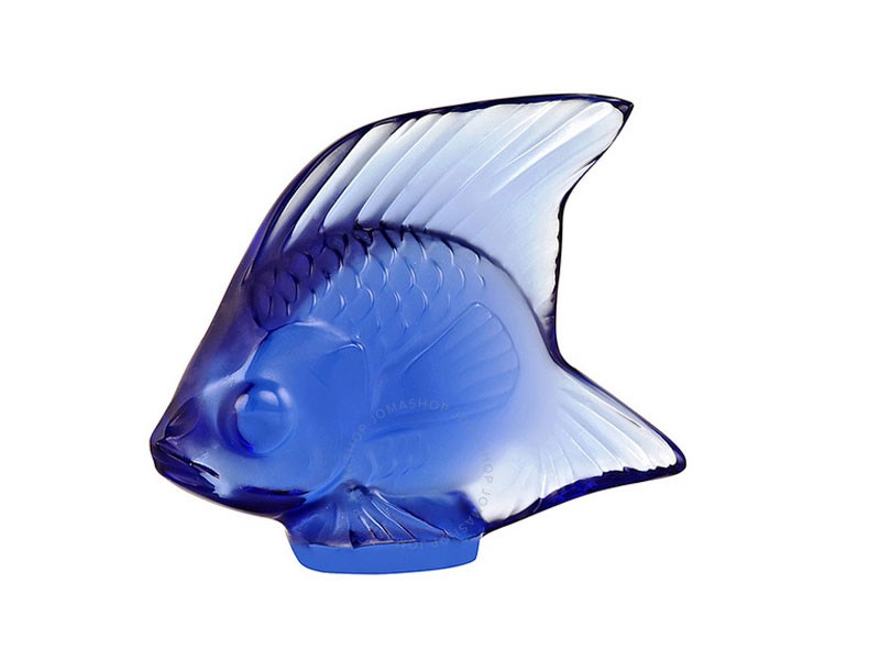 Lalique Crystal Fish Sapphire