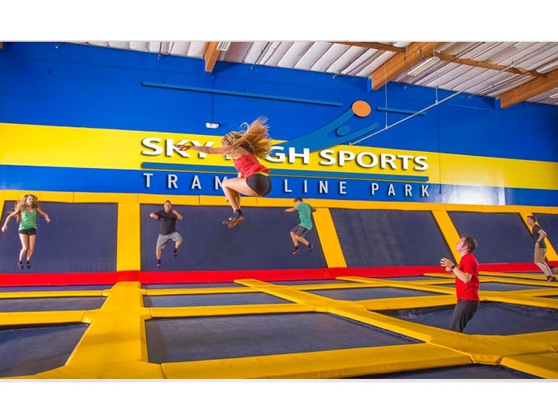 Two Hours of Jump Time Unlimited Jump Time and Ninja Course at Sky High Sports
