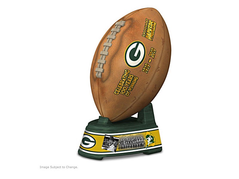 Green Bay Packers 100th Anniversary Football Sculpture