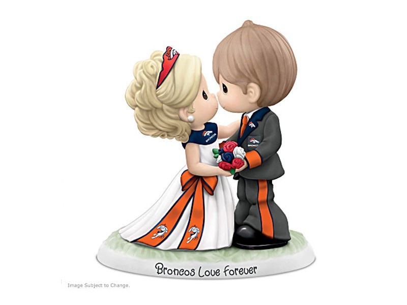 Precious Moments Broncos Love Forever Porcelain Figurine