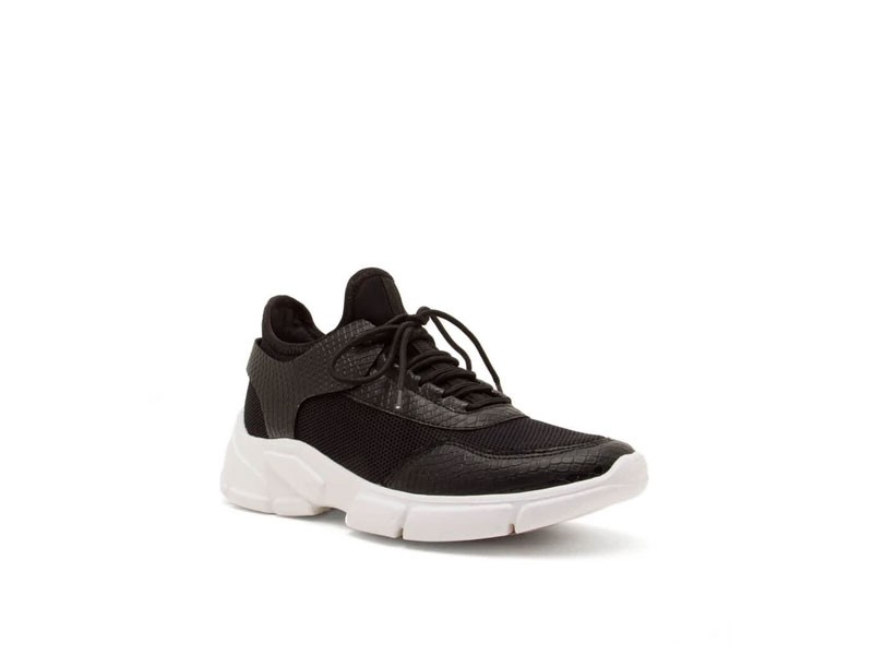 Qupid Shoes Makala Mesh Sneakers for Women in Black