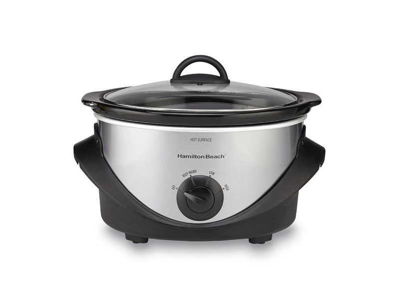 Hamilton Beach Brands Inc 33141 4-Quart Slow Cooker Black/Stainless Steel