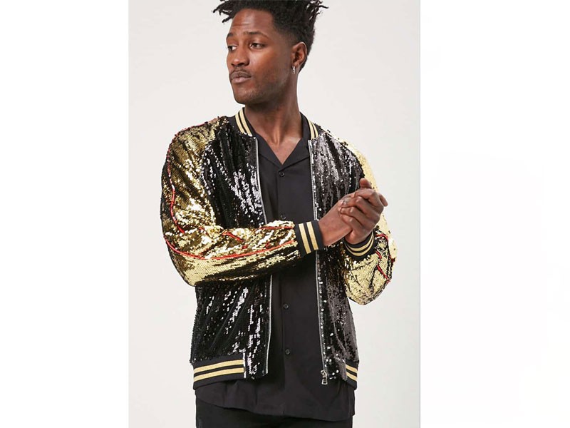 Sequin Varsity Men's Jacket