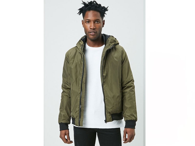 Men's Hooded Contrast Jacket