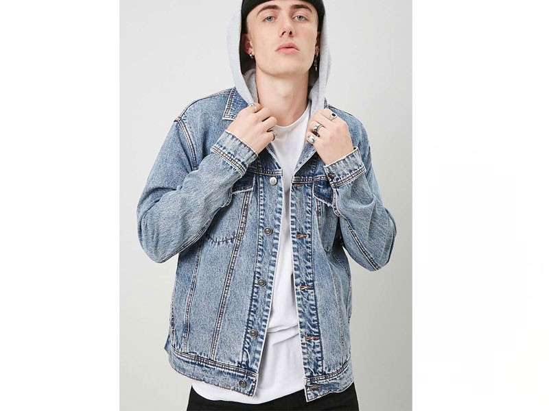 Men's Hooded Denim Jacket