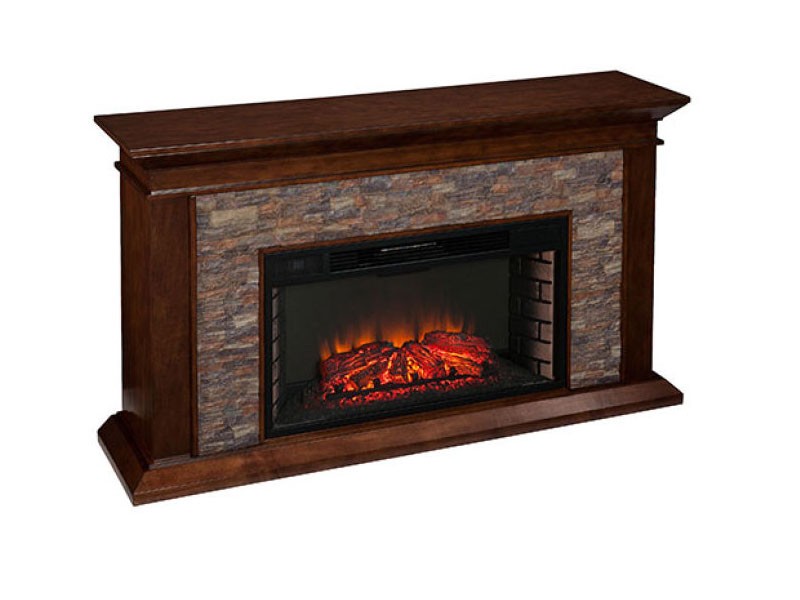 Southern Enterprises Simulated Stone Electric Fireplace