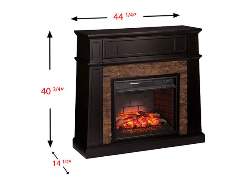 Southern Enterprises Faux Stone Infrared Media Fireplace