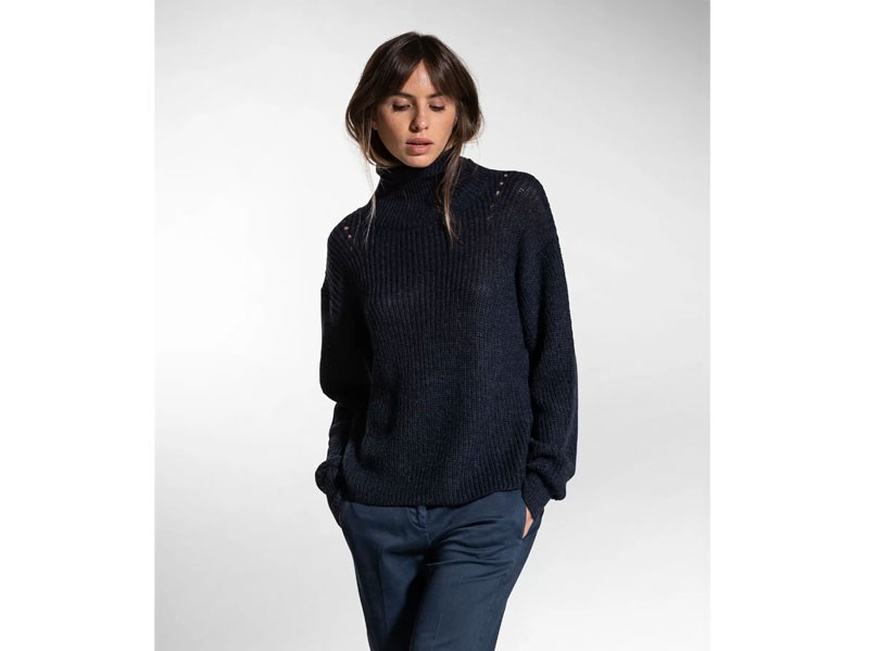 Women's High neck sweater with workings