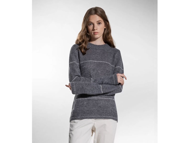 Crewneck In Mohair And Alpaca Sweater For Women