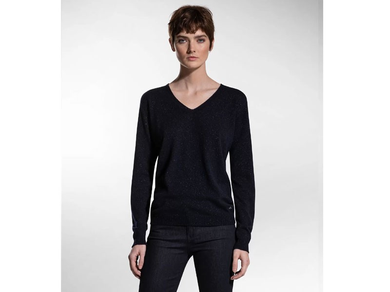 Women's V-neck Pullover In Cashmere Sweater