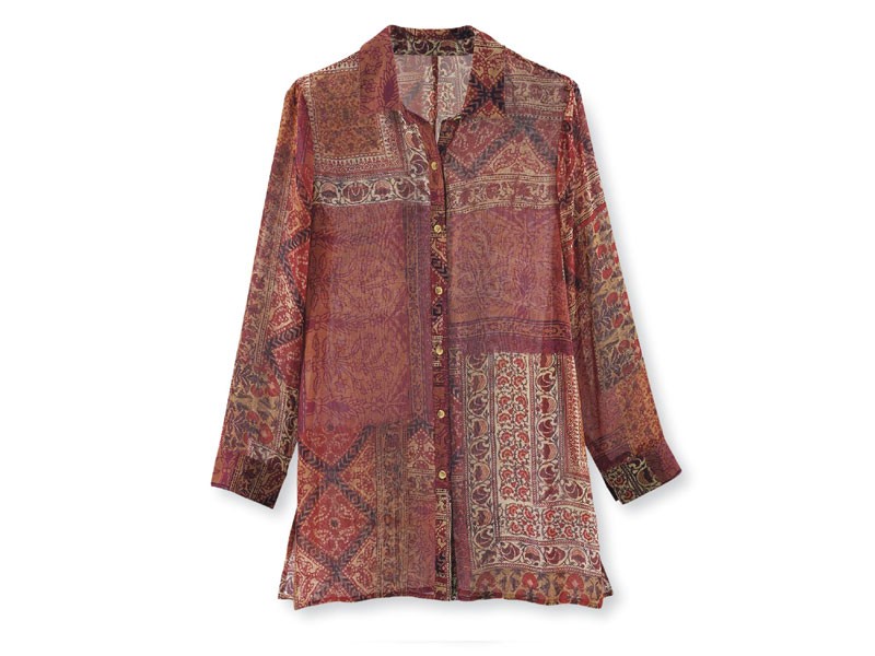 Autumnal Georgette Tunic For Women