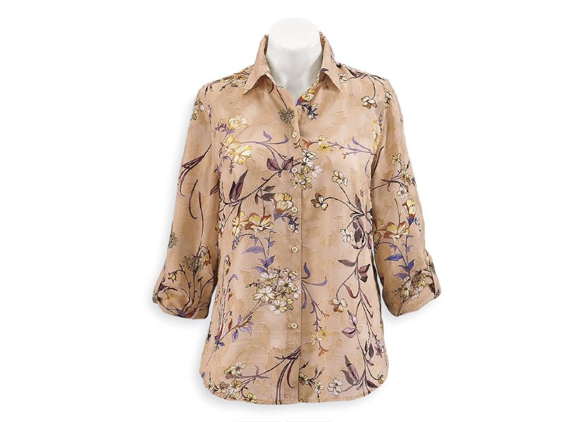 Wildflowers Jacquard Women's Blouse