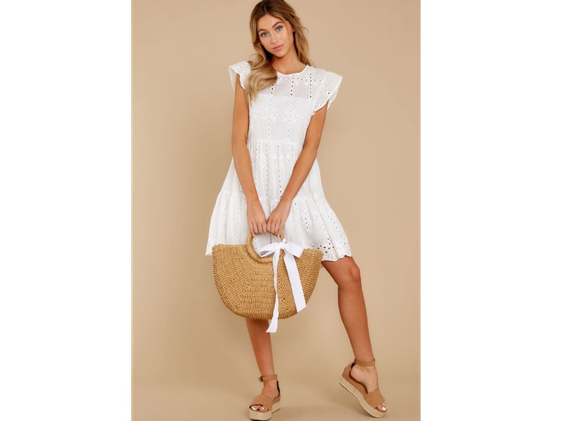 PlayFul Heart Of Spring White Eyelet Women's Dress