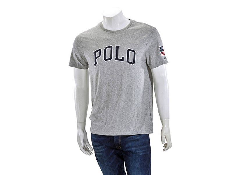 Polo Ralph Lauren Men's Heather Grey Jersey Sleeve T-Shirt