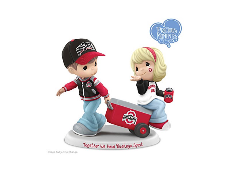 Precious Moments Buckeyes Tailgating Fans Figurine