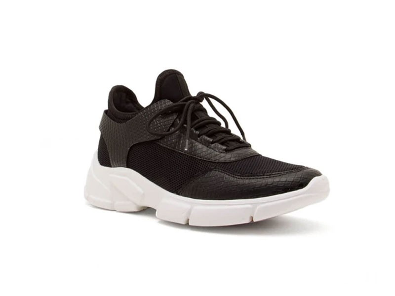 Qupid Shoes Makala Mesh Sneakers for Women in Black