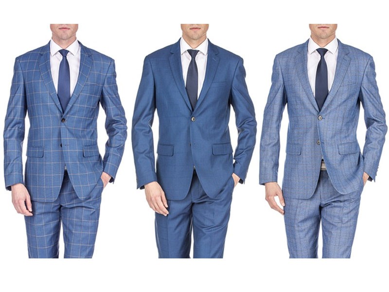 Gino Vitale Men's Check Slim Fit Suit