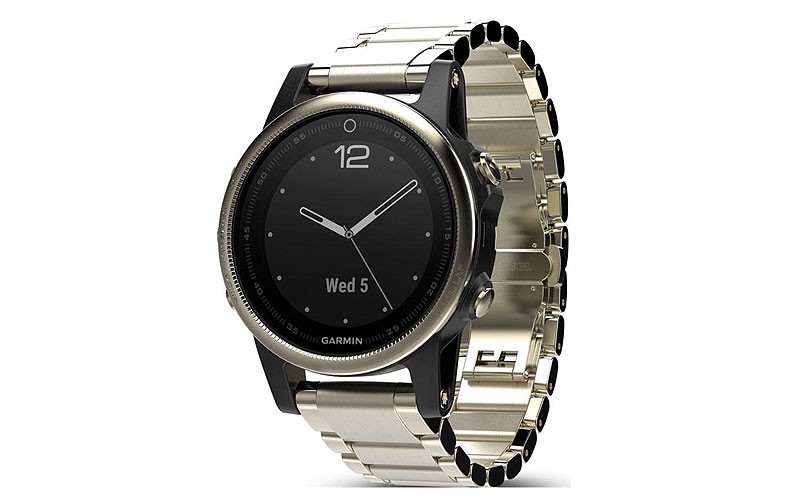 Garmin Fenix 5S Sapphire Smartwatch - Champagne -Metal Band - Wi-Fi-Enabled