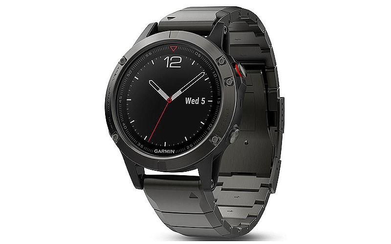 Garmin Fenix 5 Sapphire Multisport Smartwatch - Slate Gray - Metal Band- Wi-Fi