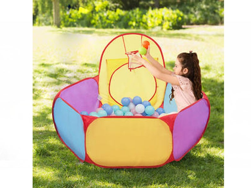 Gymax 7pc Kids Ball Pit Play Tents & Tunnels Pop Up Baby Toy Home Indoor Outdoor