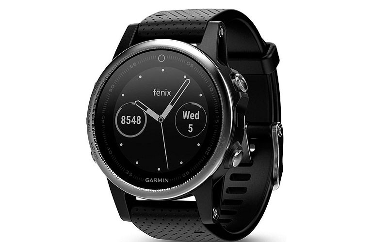 Garmin Fenix 5S Multisport GPS Watch - Black Silicone Strap - Smartwatch
