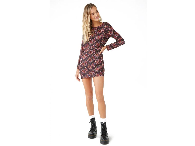 Women's Floral Print Mini Dress