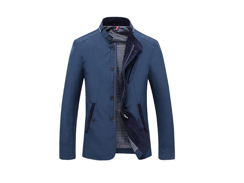 Mens Casual Slim Fit Zipper Collar Personality Fashion Jacket