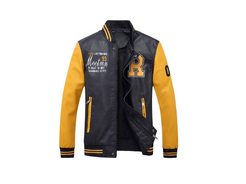 Men's Motorcycle Style Baseball Jacket