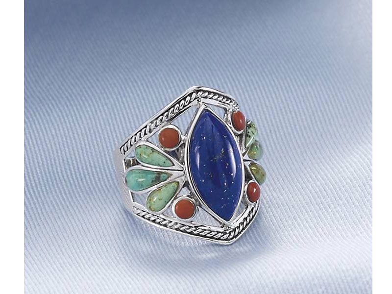 Lapis and Jasper Sterling Silver Taos Ring