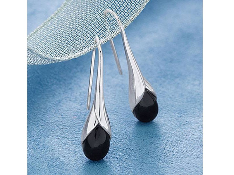 Onyx Teardrop Earrings