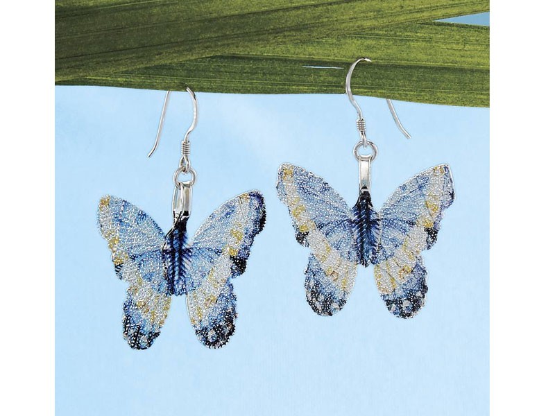 Etched Butterfly Earrings