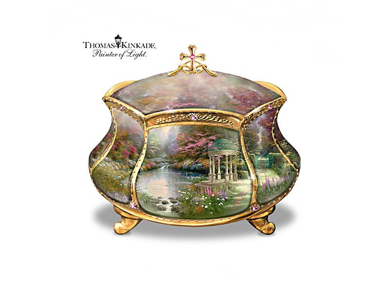 Thomas Kinkade Garden Of Prayer Musical Prayer Box