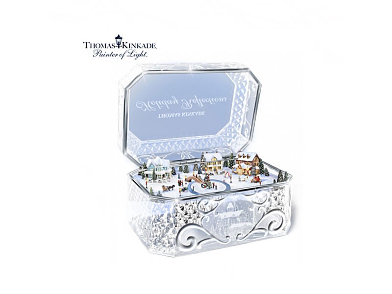 Thomas Kinkade Animated Crystal Holiday Music Box