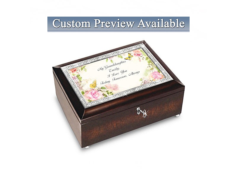 Granddaughter Music Box With Personalized Sentiment