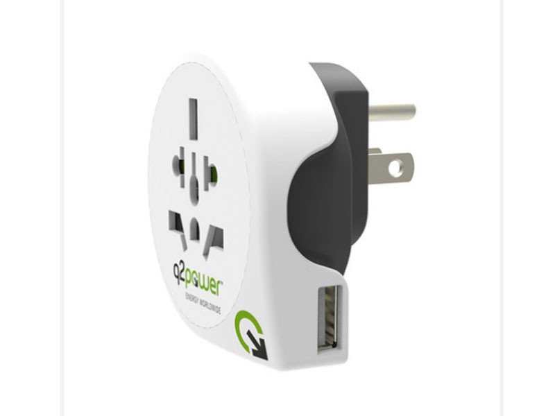 World To USA Power Adapter USB Port