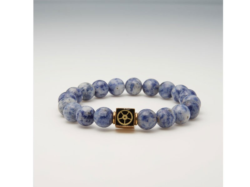 Blue Pendulum Sodalite Bead Bracelet