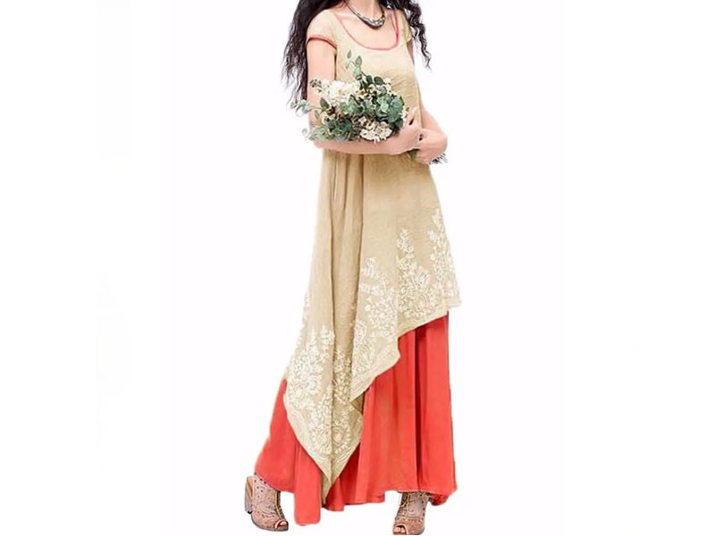 Vintage Women O-Neck Floral Crochet Embroidery Layered Maxi Dress
