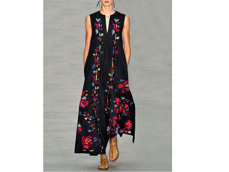 Elegant Women Floral Printed Long Maxi Dress