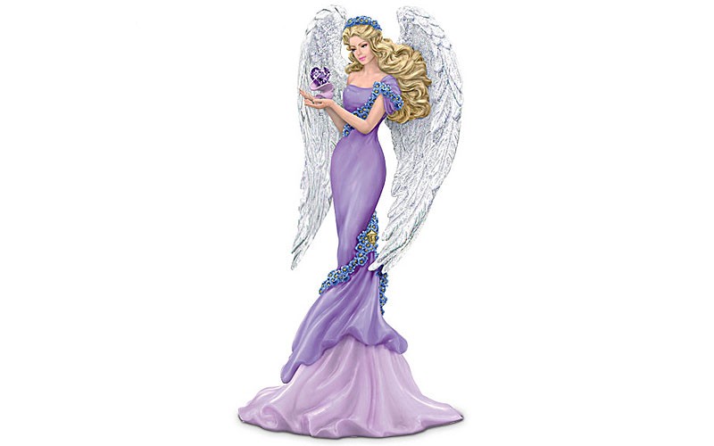 Thomas Kinkade Alzheimer's Charity Angel Figurine: Caring