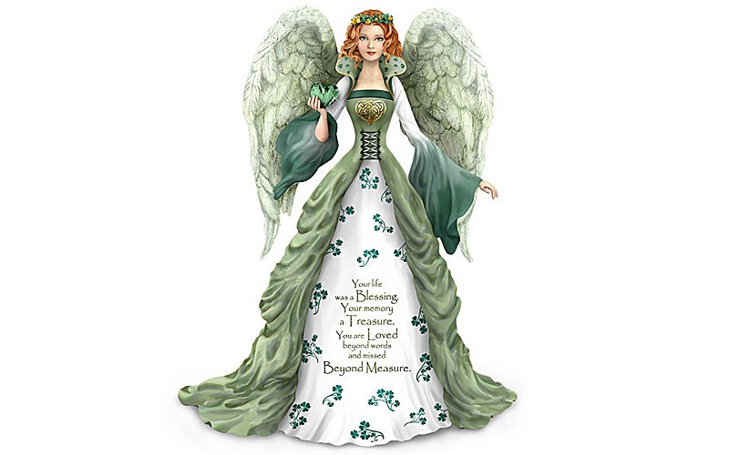 Thomas Kinkade Irish-Inspired Remembrance Angel Figurine