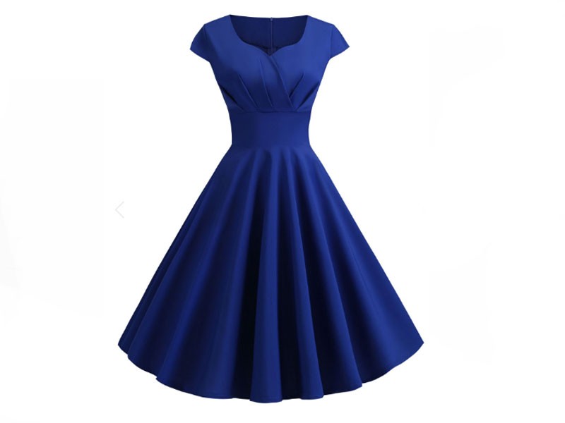 Sweetheart Neck Vintage Rockabilly Style Fit and Flare Dress For Women