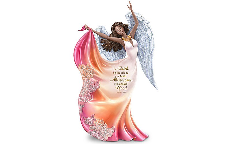 Maya Angelou Let Faith Be The Bridge Angel Figurine