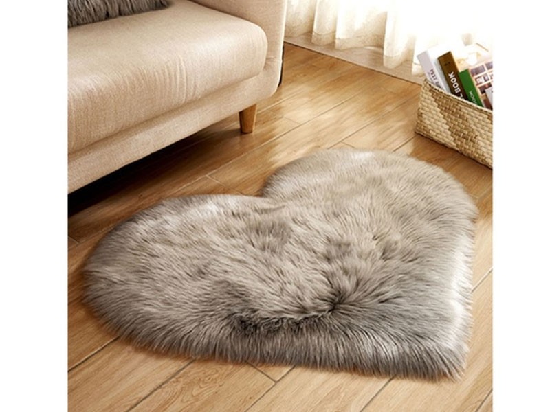 Wool Imitation Sheepskin Rugs Faux Fur Non Slip Bedroom Carpet Mats