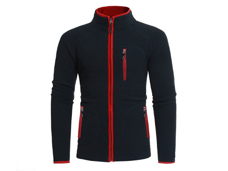 Warm Polar Fleece Casual Patch Jacket for Men