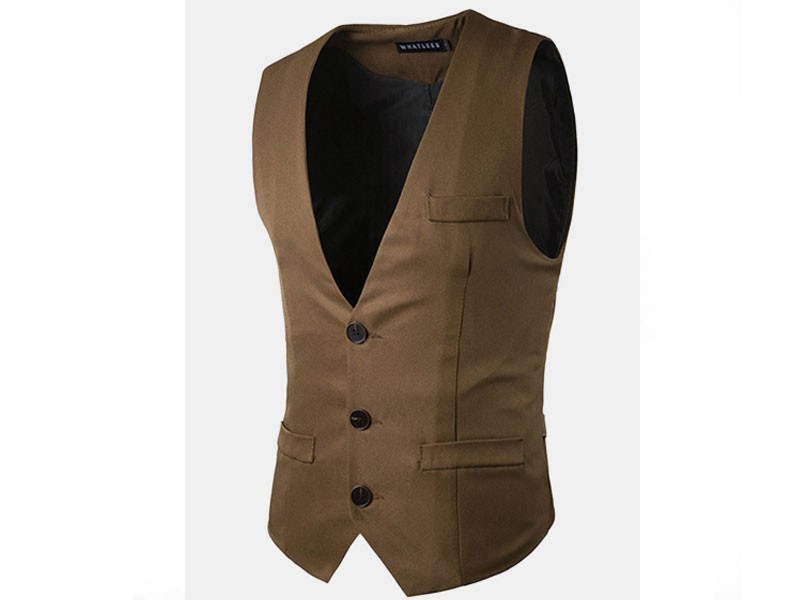 Korean Style Single Breasted Vest for Men