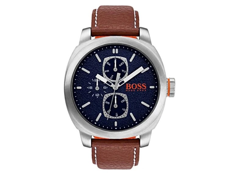 Hugo Boss Men's Cape Town Watch Stainless Steel Brown Leather Strap