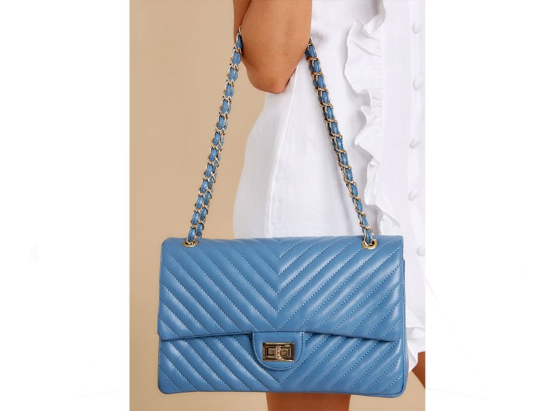 Polished And Poised Blue Bag