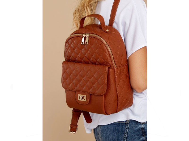 Go Where I Want Cognac Brown Backpack