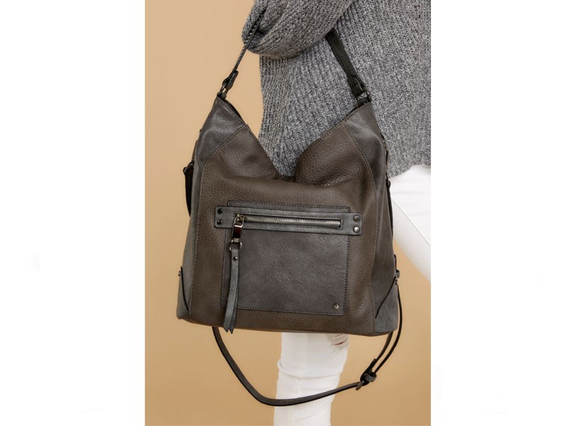 Carry Along Charcoal Handbag