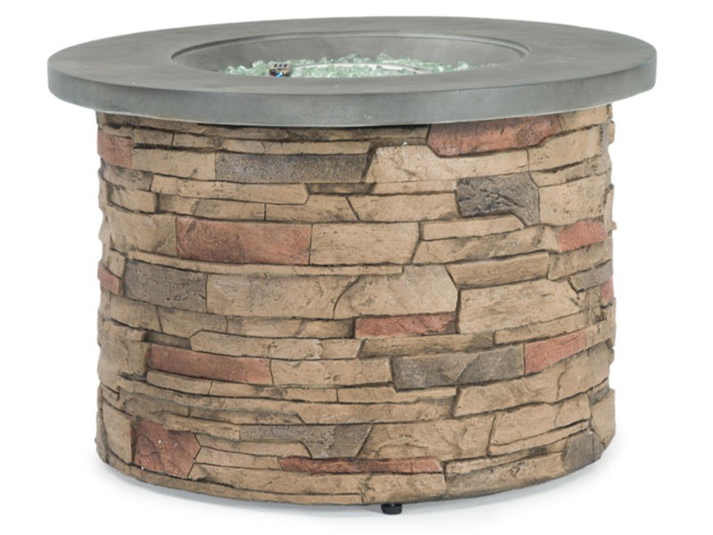 Sage Round Stone Fire Table